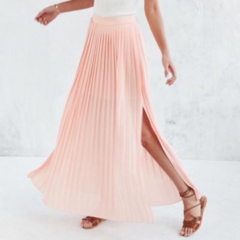 Pleated Maxi Skirt
